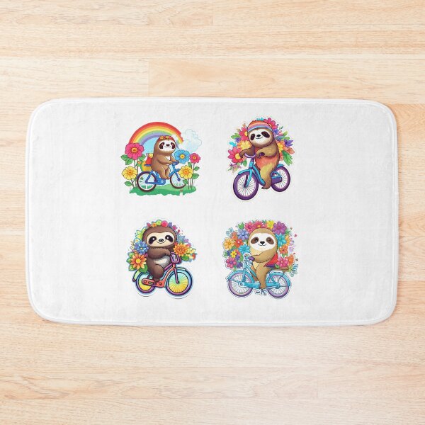 Item preview, Funny Sloths Riding Bikes designed and sold by AdiRemba.