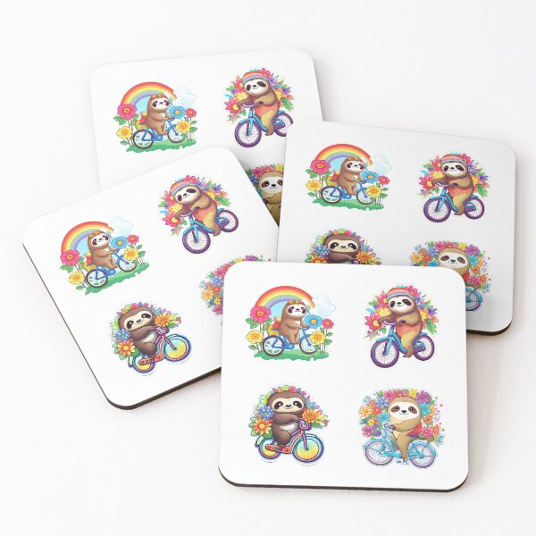 Item preview, Funny Sloths Riding Bikes designed and sold by AdiRemba.