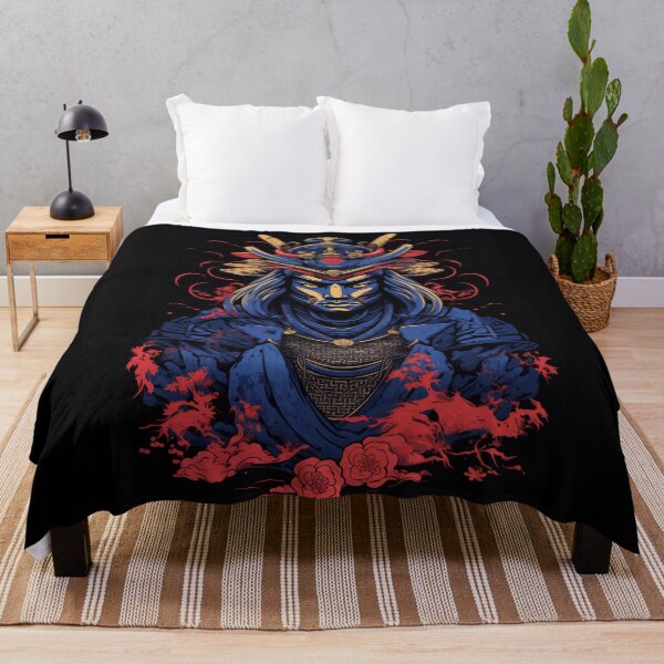 Aperçu de l'œuvre Samurai Warrior with Blue, Yellow and Red Color Tones créée et vendue par EnviPrints.