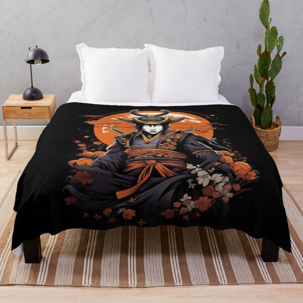 Aperçu de l'œuvre Samurai Warrior with Orange and Black Color Tones créée et vendue par EnviPrints.
