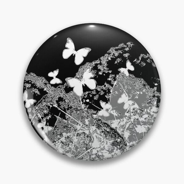 Item preview, BLACK-WHITE BUTTERFLES ABSTRACT GARDEN ART designed and sold by sharlesart.