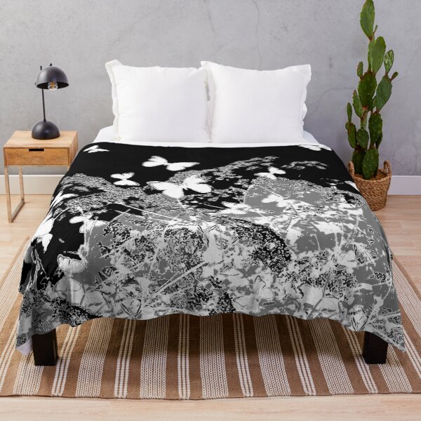 Item preview, BLACK-WHITE BUTTERFLES ABSTRACT GARDEN ART designed and sold by sharlesart.