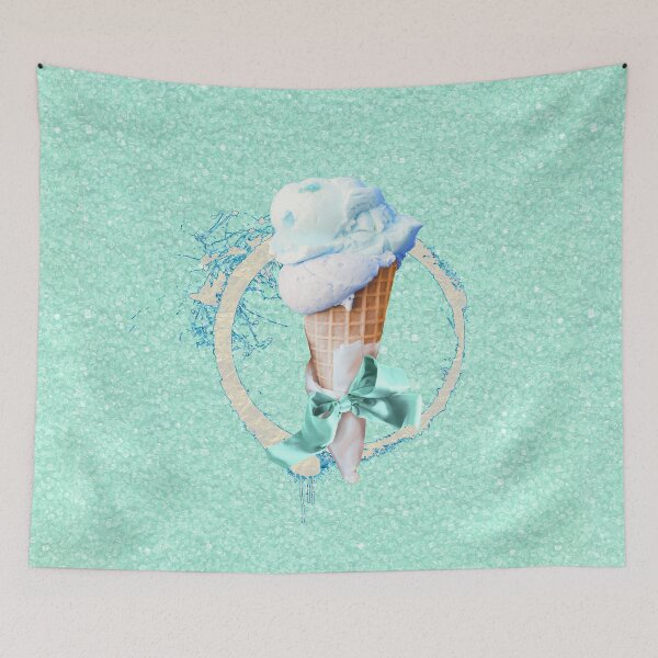 Item preview, Blue Sugar Icecream Cone designed and sold by BoxInTheAttic.