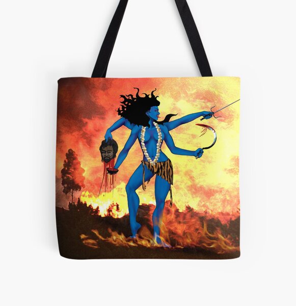 Kali, Badass Hindu Goddess of Destruction All Over Print Tote Bag