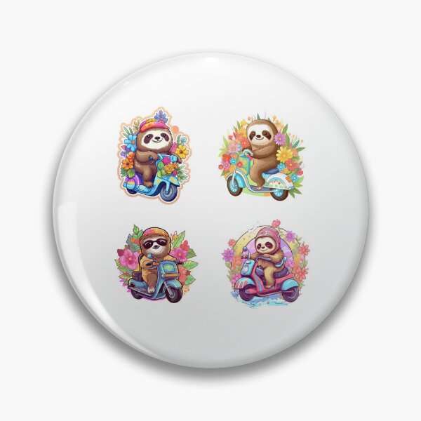 Item preview, Funny Sloths Riding Motorcycles designed and sold by AdiRemba.