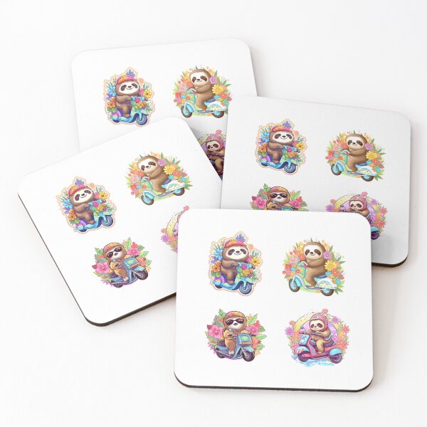 Item preview, Funny Sloths Riding Motorcycles designed and sold by AdiRemba.