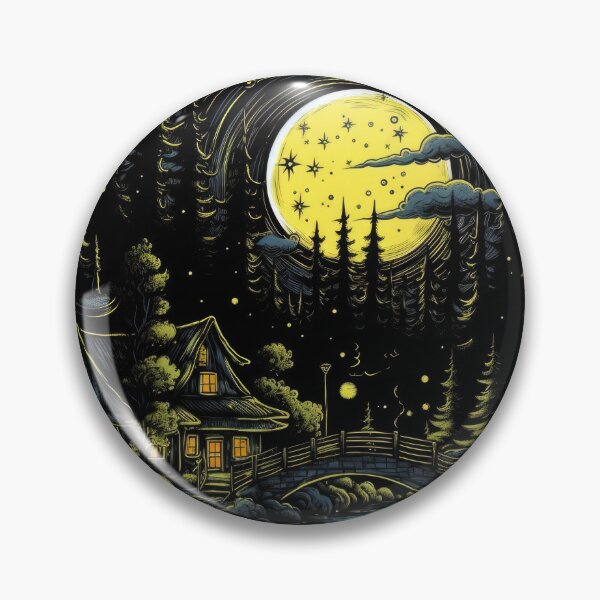 Item preview, Nighttime Forest Cabin  designed and sold by EnviPrints.