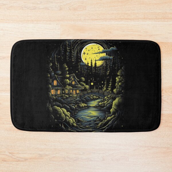 Item preview, Nighttime Forest Cabin  designed and sold by EnviPrints.
