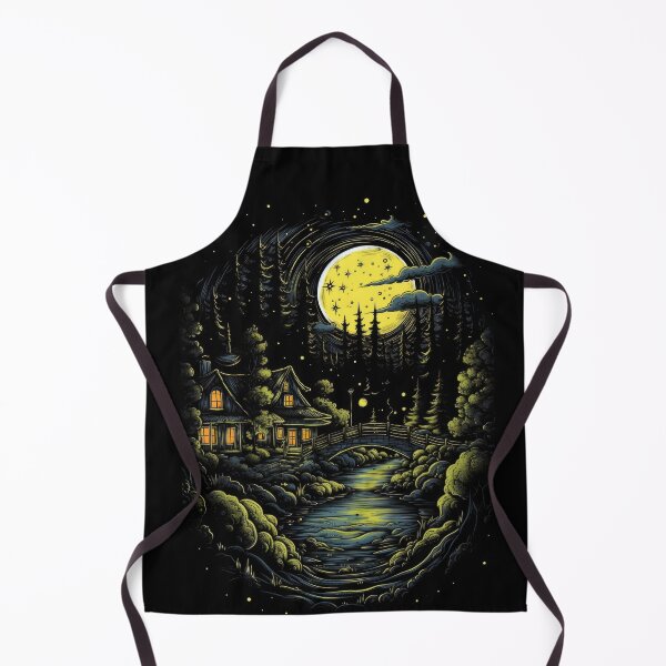Item preview, Nighttime Forest Cabin designed and sold by EnviPrints.