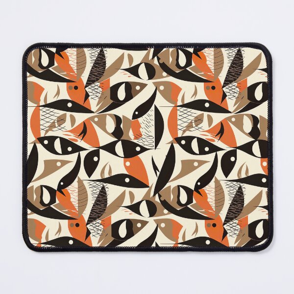 Item preview, Ocean Fish Fins Japandi Abstract Pattern 1 designed and sold by DesignHausArt.