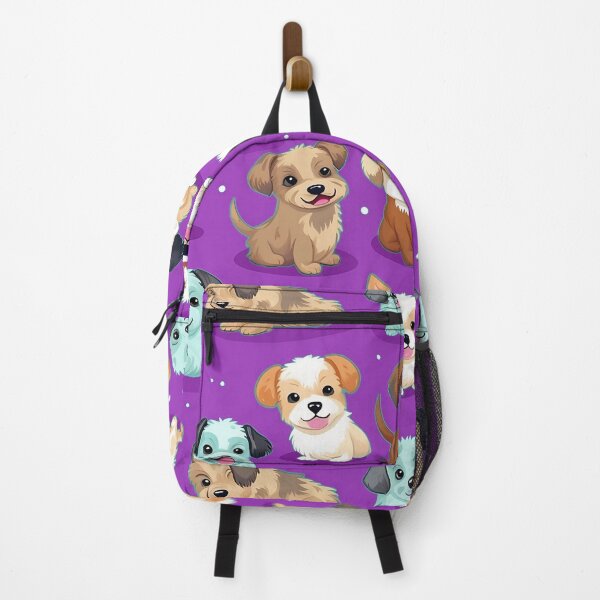 Item preview, Cute Puppies (purple background) designed and sold by GammarayPrints.
