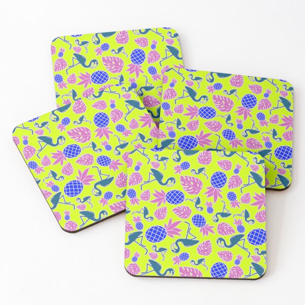 Item preview, Pineapples and Flamingos Tropical Seamless Hawiian Style Pattern (BLUE) designed and sold by CRHPOD20.