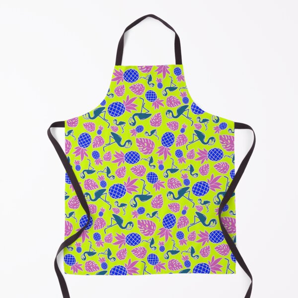 Item preview, Pineapples and Flamingos Tropical Seamless Hawiian Style Pattern (BLUE) designed and sold by CRHPOD20.