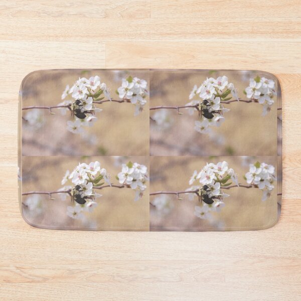 Item preview, Bumble Bee on Autumn Blaze Pear Flower designed and sold by Robert Armendariz.