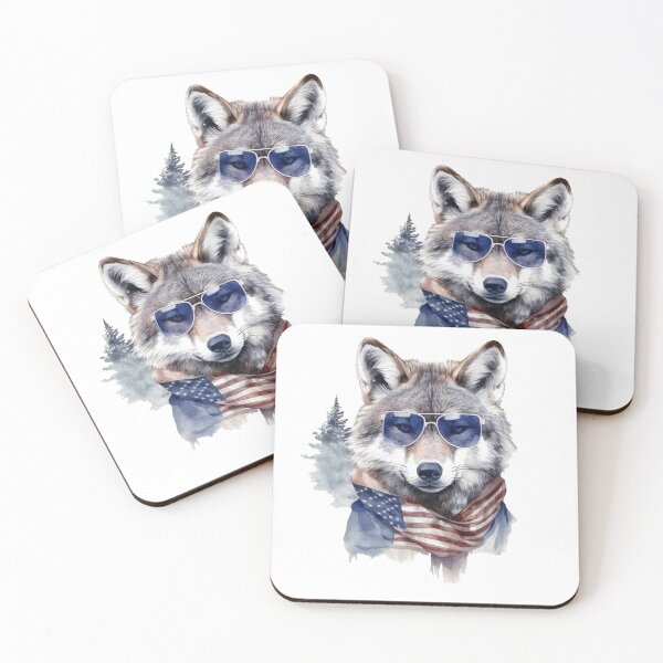 Item preview, 4th of July Gray Wolf Design for The Independence Day designed and sold by OFMdesigns.
