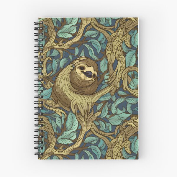 Item preview, Sloth Nouveau happy sloth pattern designed and sold by Viking-Samurai.