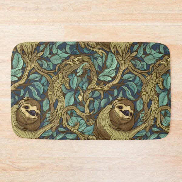 Item preview, Sloth Nouveau happy sloth pattern designed and sold by Viking-Samurai.