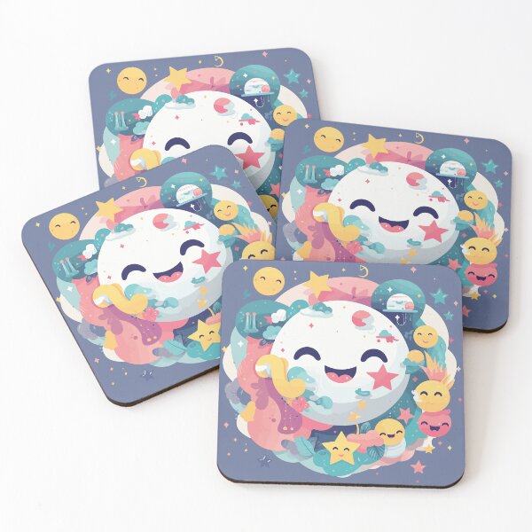 Item preview, Celestial Cuteness: Kawaii Moon Magic designed and sold by TrendyArtInk.