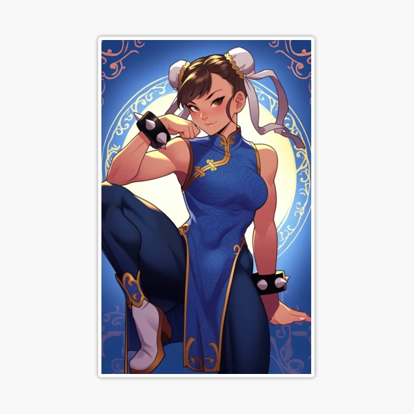 Chun-Li Posing Sticker for Sale by aaronosuke