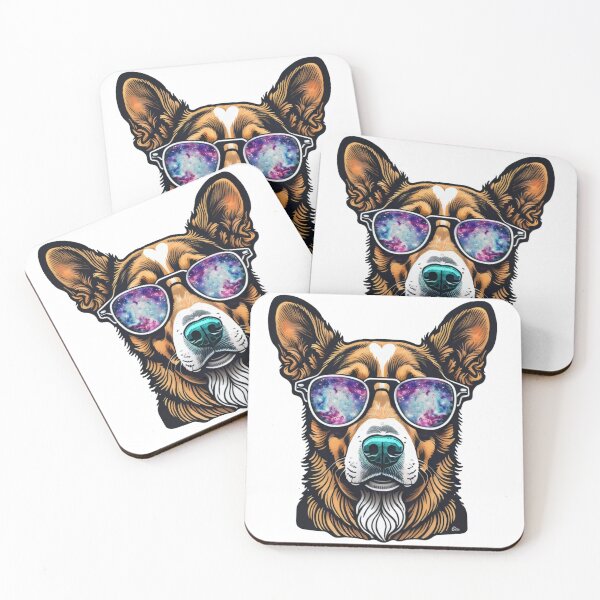 Item preview, Dog wearing Galaxy Glasses designed and sold by Simply-Cryptic.