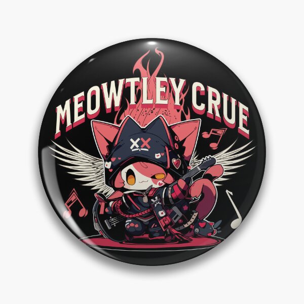 Item preview, Meowtley Crue designed and sold by Chibi Cat Art Corner.