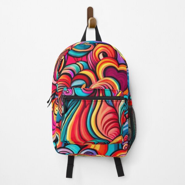 Item preview, Vibrant Rainbow Retro Hippie Abstract Pattern designed and sold by WitchyWare.