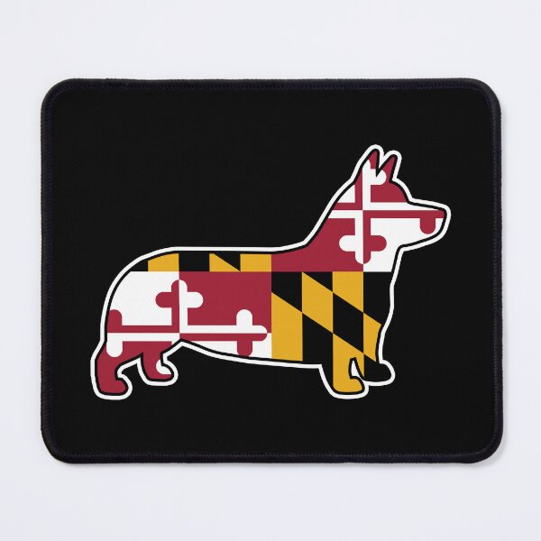 Item preview, Corgi Dog Silhouette with Maryland Flag designed and sold by Jenn Inashvili.