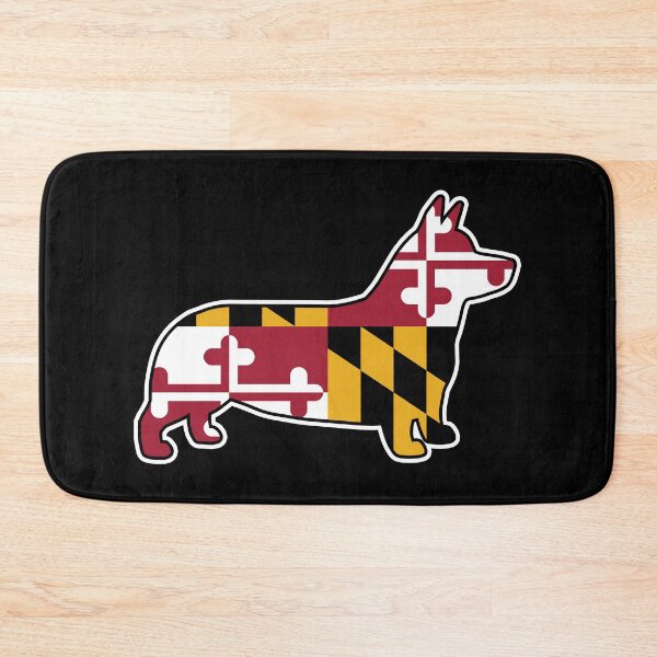 Item preview, Corgi Dog Silhouette with Maryland Flag designed and sold by Jenn Inashvili.