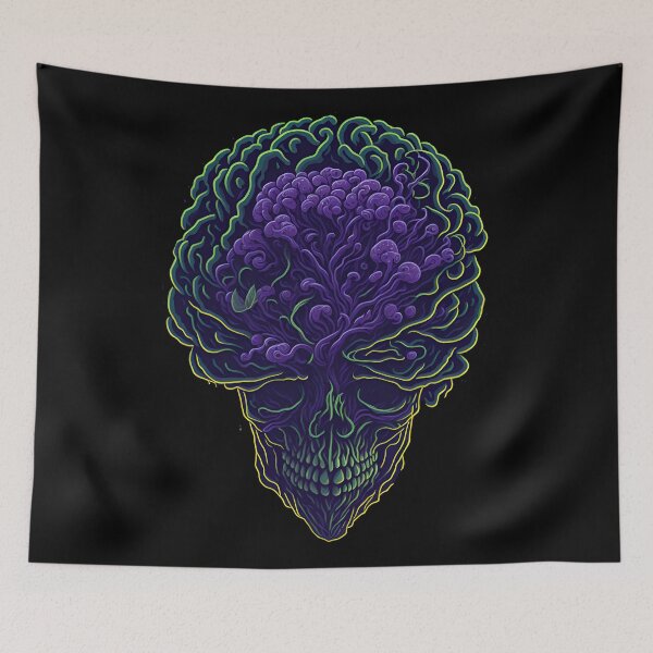 Item preview, Organic UV Skull t-shirt. designed and sold by ZenStickConcept.