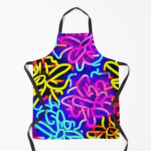 Item preview, Abstract Neon Flowers on Blue designed and sold by calibrit.