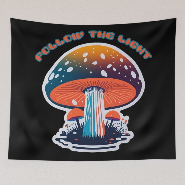 Item preview, Follow the light mushroom Tee designed and sold by ZenStickConcept.