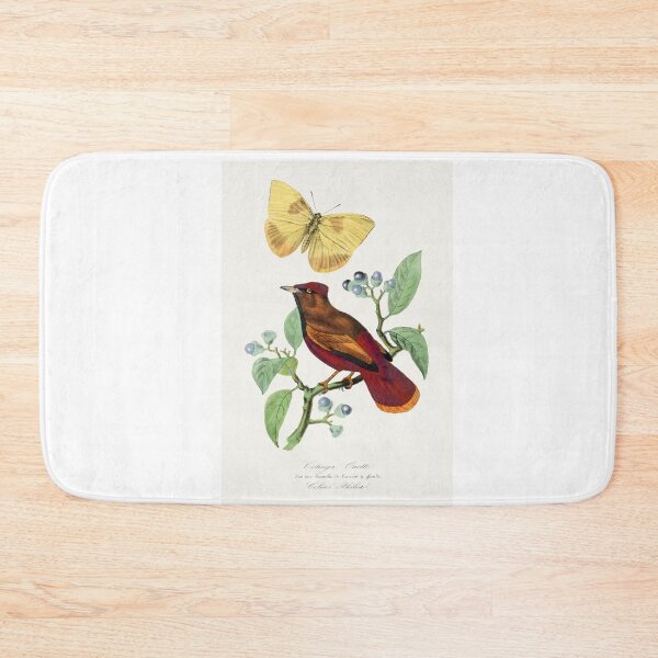 Item preview, Red Lark with yellow butterfly by Paul Gervais designed and sold by Earth Nature Creations.