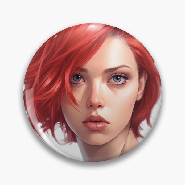 Item preview, Red-Haired 3D Girl - Incandescent Energy designed and sold by Neuronexia.