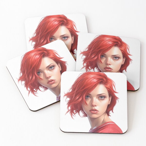 Item preview, Red-Haired 3D Girl - Incandescent Energy designed and sold by Neuronexia.