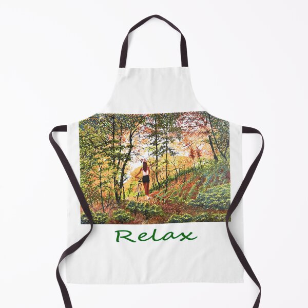 Item preview, Woman girl on with bicycle in woods zen yoga buddhism designed and sold by Fantasyart123.