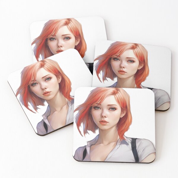 Item preview, Orange-Haired Manga Girl - Radiance and Energy designed and sold by Neuronexia.
