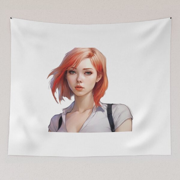 Item preview, Orange-Haired Manga Girl - Radiance and Energy designed and sold by Neuronexia.