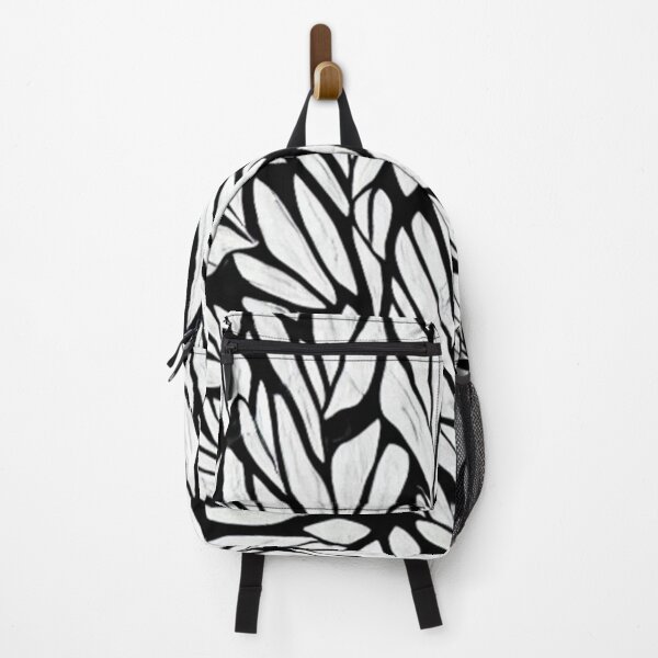 Item preview, Black and White Abstract Leaf Pattern designed and sold by calibrit.