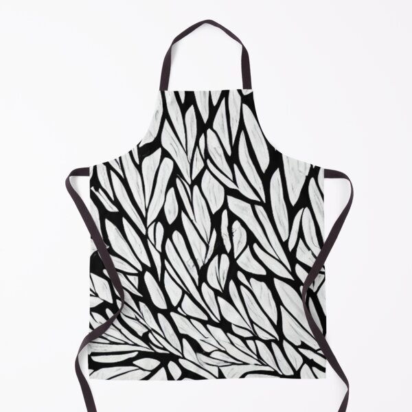 Item preview, Black and White Abstract Leaf Pattern designed and sold by calibrit.