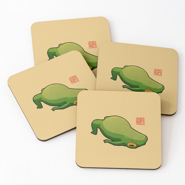 Item preview, Yoga Frog Bridge Pose designed and sold by DingHuArt.