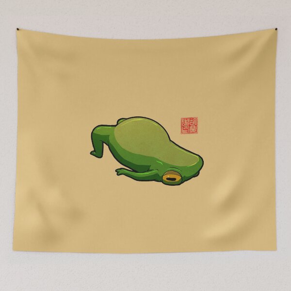Item preview, Yoga Frog Bridge Pose designed and sold by DingHuArt.