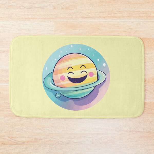 Item preview, Cute Saturn Smiles: Kawaii Delight of the Ringed Giant designed and sold by TrendyArtInk.