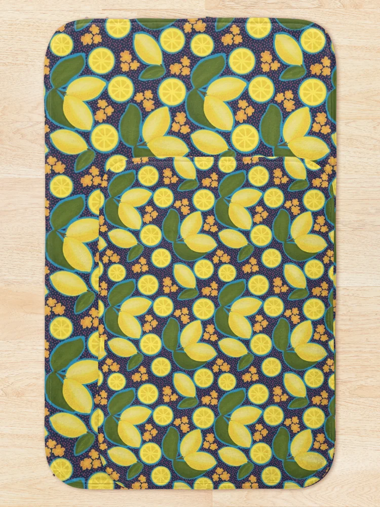 Thumbnail 5 of 6, Bath Mat, Blue Raspberry Lemonade designed and sold by BDeasyDesigns.