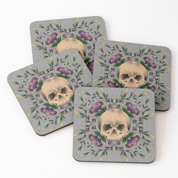 Item preview, Flowery skull designed and sold by AnndCor-Art.