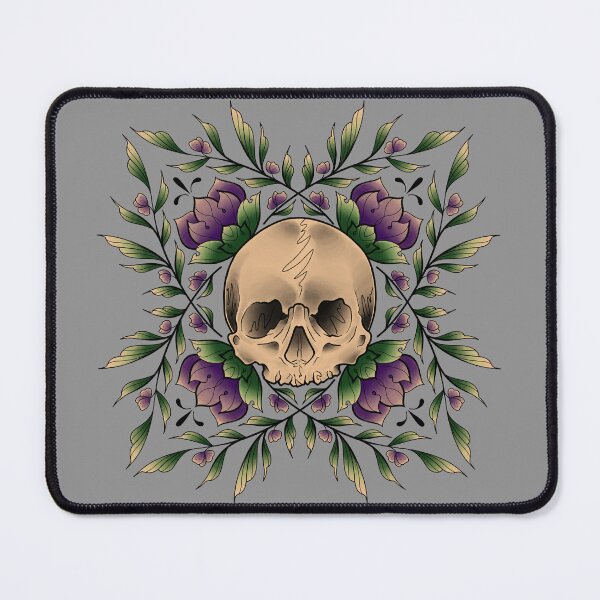 Item preview, Flowery skull designed and sold by AnndCor-Art.