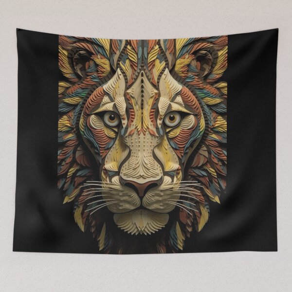 Item preview, GEOMETRIC LION designed and sold by ArtbyRolleen.