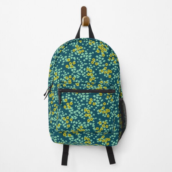 Item preview, Vintage Ditsy Floral - Deep Teal & Yellow designed and sold by Sarah Thorpe Designs .