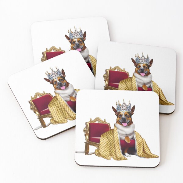 Item preview, Reigning Cats and Dogs Panting Dog Puppy King designed and sold by Bloomin'  Arty Families.