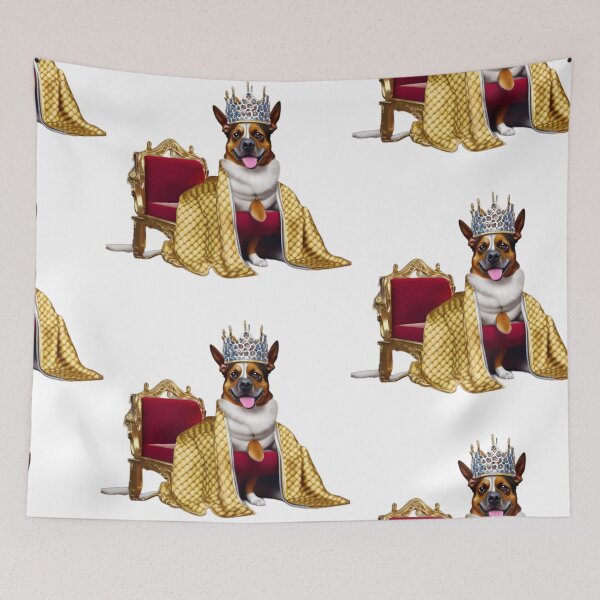 Item preview, Reigning Cats and Dogs Panting Dog Puppy King designed and sold by Bloomin'  Arty Families.
