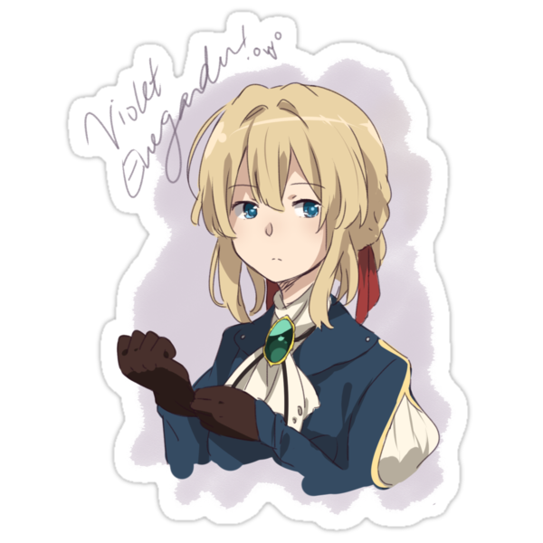 Pegatinas «Violet evergarden chibi» de ExplosiveKoala | Redbubble